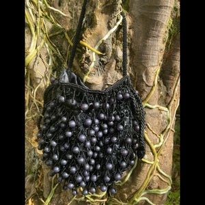 Vintage Womens drawstring handbag
